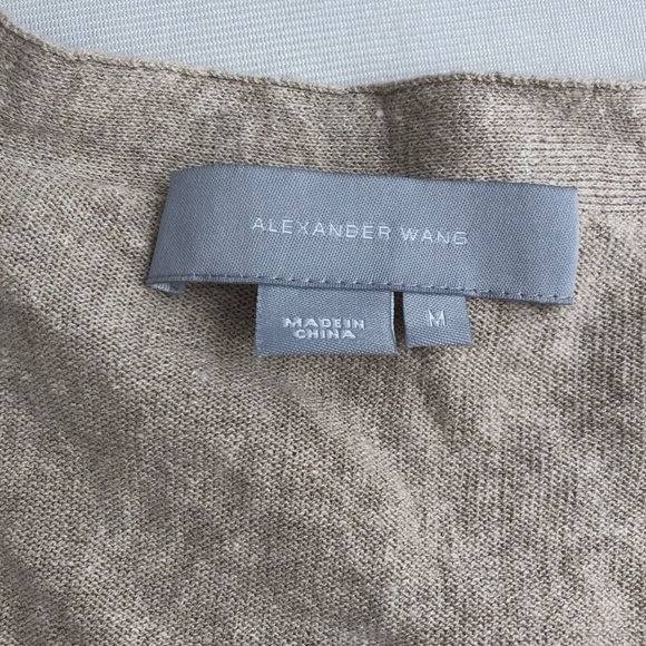 Alexander Wang oatmeal button front long sleeve cardigan M - Picture 6 of 13